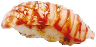 Seared sake nigiri geflambeerde zalm